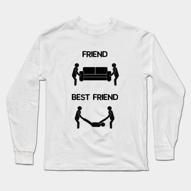 Friend versus Best Friend Long Sleeve T-Shirt by Printadorable